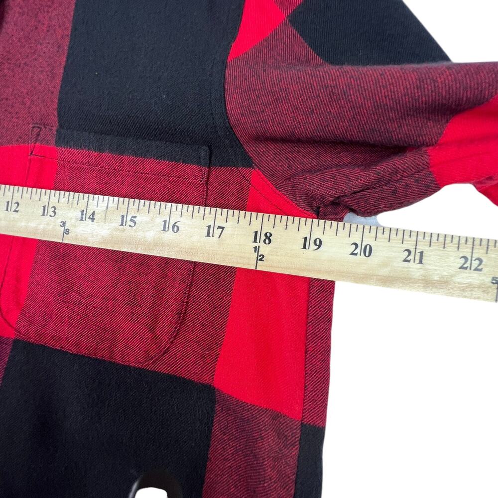 Athleta Heat Gen 2.0 Button Down Flannel Top Long Sleeve Buffalo Plaid Red XS - Picture 8 of 11